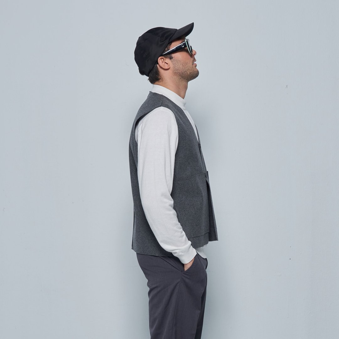 Stone@s Wool Vest / 灰色 羊毛背心 - 男装背心 - 羊毛 灰色