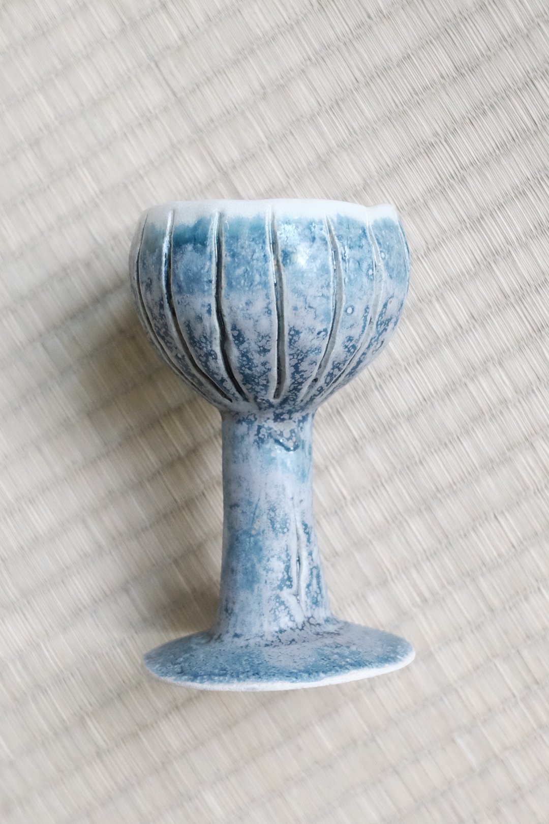 【蓝色酒杯】手作陶杯/器 - 酒杯/酒器 - 陶 多色