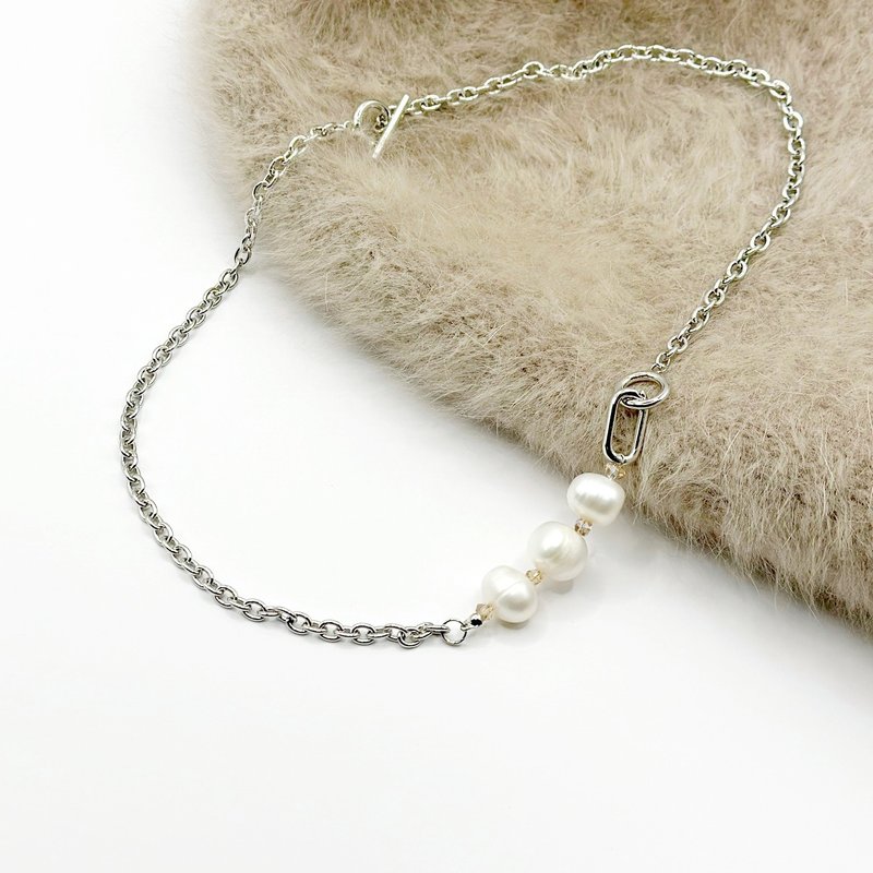 Venus维纳斯女神~微笑系列天然珍珠项链~定制  礼物推荐 - 项链 - 珍珠 银色