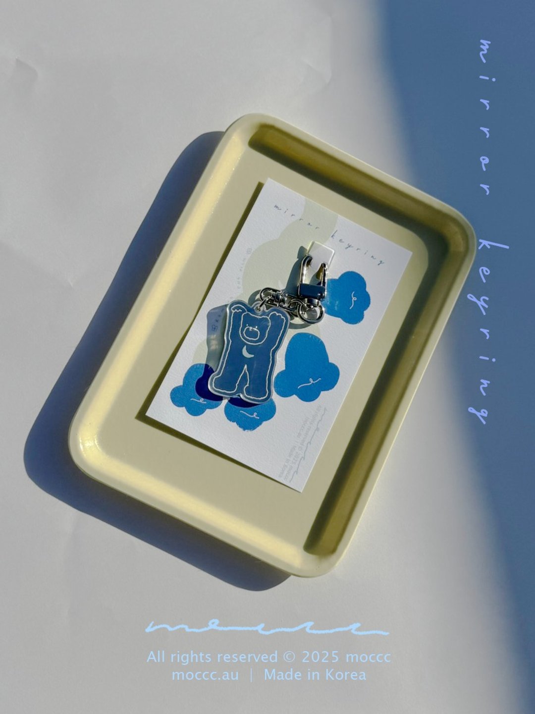 Moon Bear Keyring & Mini Mirror - 钥匙链/钥匙包 - 压克力 
