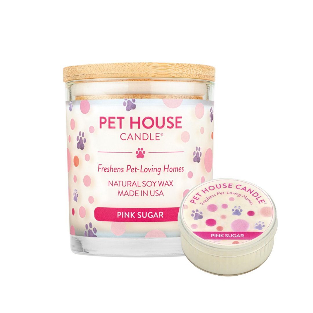 【美国PET HOUSE】室内除臭宠物香氛蜡烛-粉红爱恋 - 蜡烛/烛台 - 蜡 