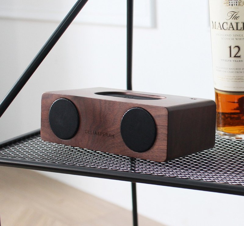 M2 无线高传真蓝牙实木音响-胡桃木原木色 - 扩音器/喇叭 - 木头 咖啡色