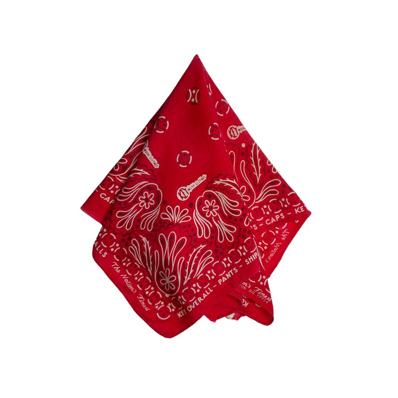 Vintage 60s USA Key Workwear Bandana 美国百年工装品牌Key红色 - 领结/领巾 - 棉．麻 红色