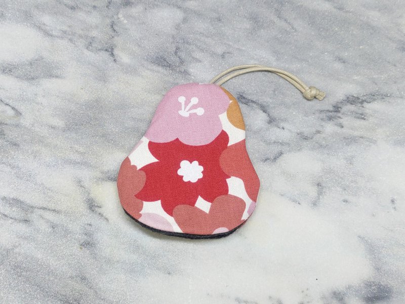 普普花 梨型钥匙包【K251124】 - 钥匙链/钥匙包 - 棉．麻 多色