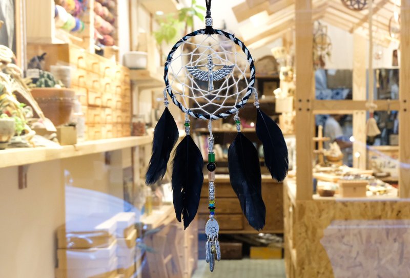 捕梦网挂饰 - 黑曜石 / 埃及吊饰 - 摆饰 - 棉．麻 黑色