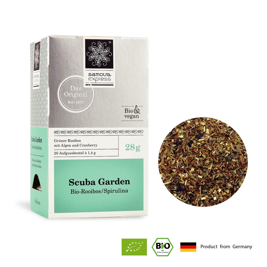 有机 藻华绿博士茶 潜游花园 | 绿茶澄澈香气 | Express茶包20入 - 茶 - 植物．花 绿色