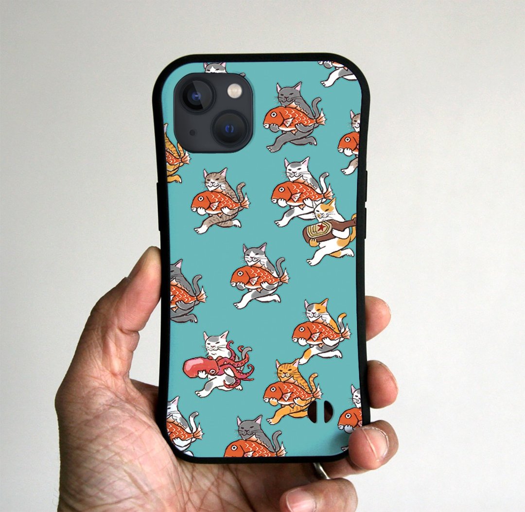 Grip iPhone 保护壳 Cats Dash 绿松石色 - 手机壳/手机套 - 塑料 蓝色