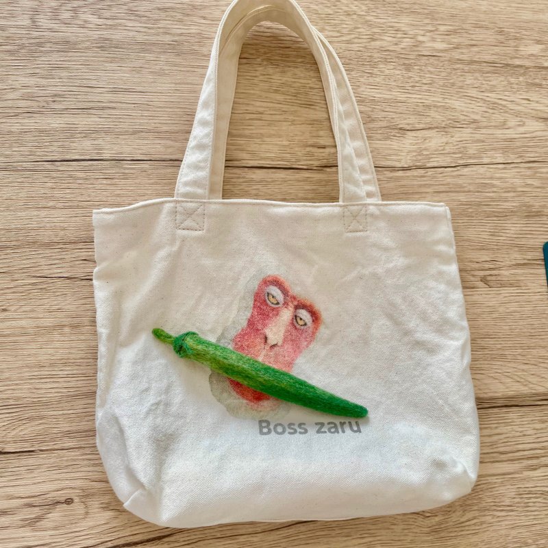 Overgrown okra brooch - 胸针 - 羊毛 绿色