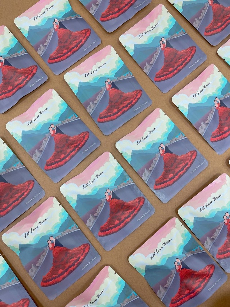 婚礼小物似颜绘茶包|桌上礼|请勿下标仅供作品参考 - 茶 - 纸 红色