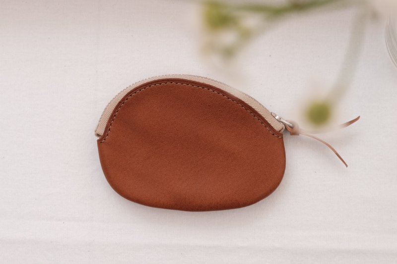 /现货/ 鹅卵石 拉链零钱包 意大利植鞣革 zippurse coin purse - 零钱包 - 真皮 