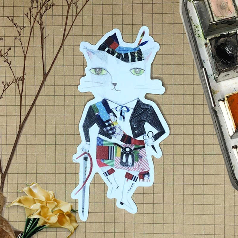和纸贴纸/手帐贴纸 |喵肖像系列 - 贴纸 - 纸 