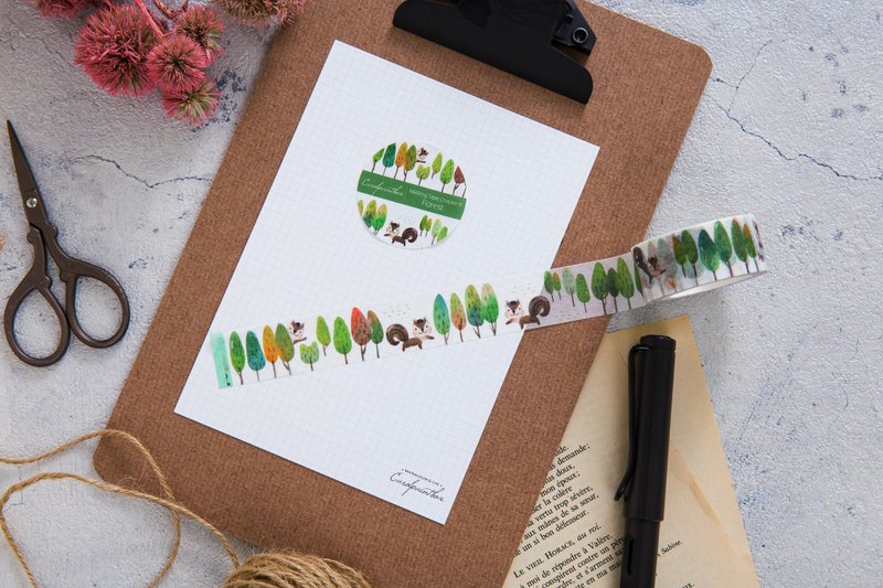 森林Forest/ 凯若插画纸胶带 - 纸胶带 - 纸 