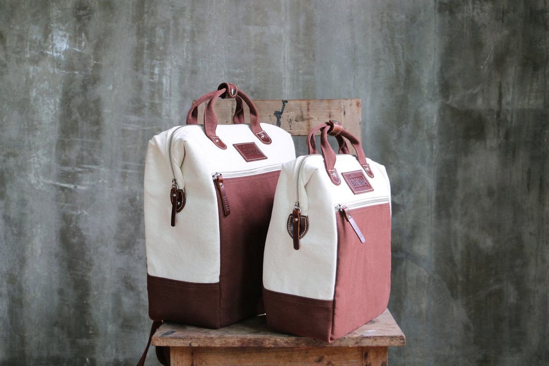 BAG PACK : BAG BREAD : BROWN SUGAR - 后背包/双肩包 - 棉 咖啡色