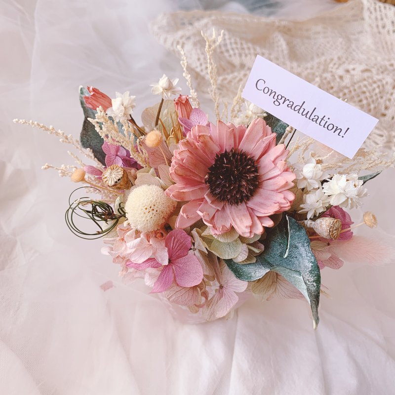 【自然风盆花】乡村粉紫 永生花 不凋花 生日礼 开幕 庆祝 纪念礼 - 植栽/盆栽 - 植物．花 粉红色