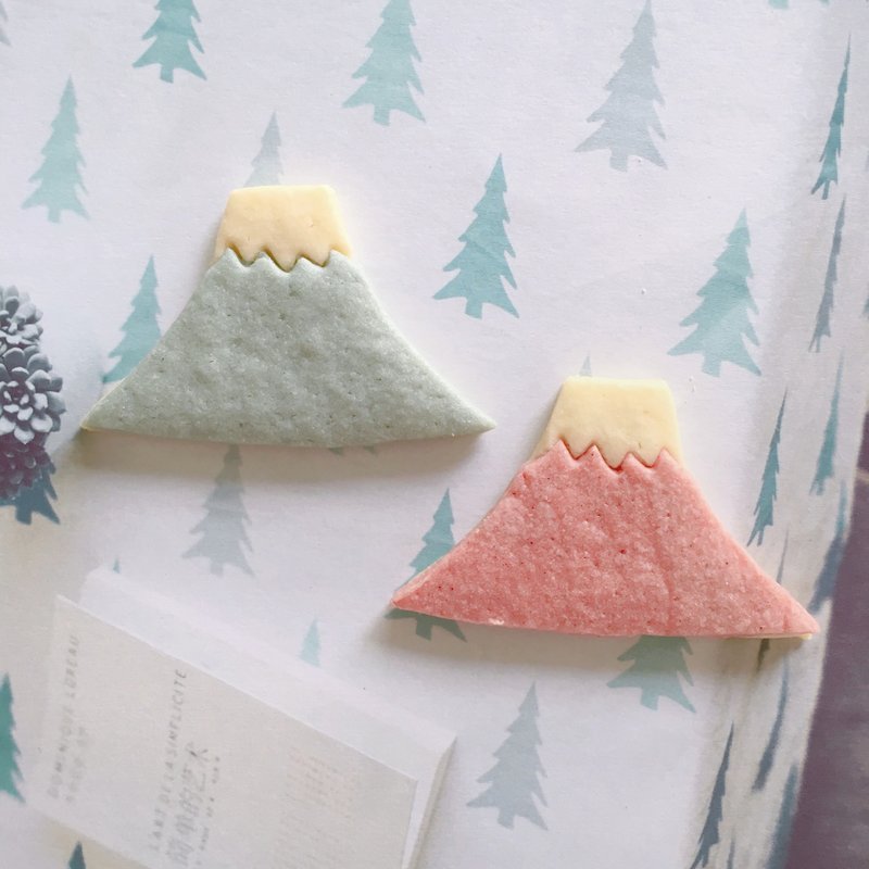 富士山造型手工饼干(非糖霜、无人工色素) - 手工饼干 - 新鲜食材 绿色