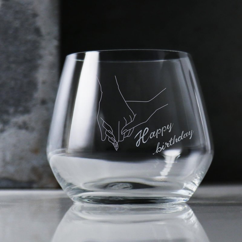 345cc【牵手杯】手牵手威士忌杯 定制化 - 酒杯/酒器 - 玻璃 灰色
