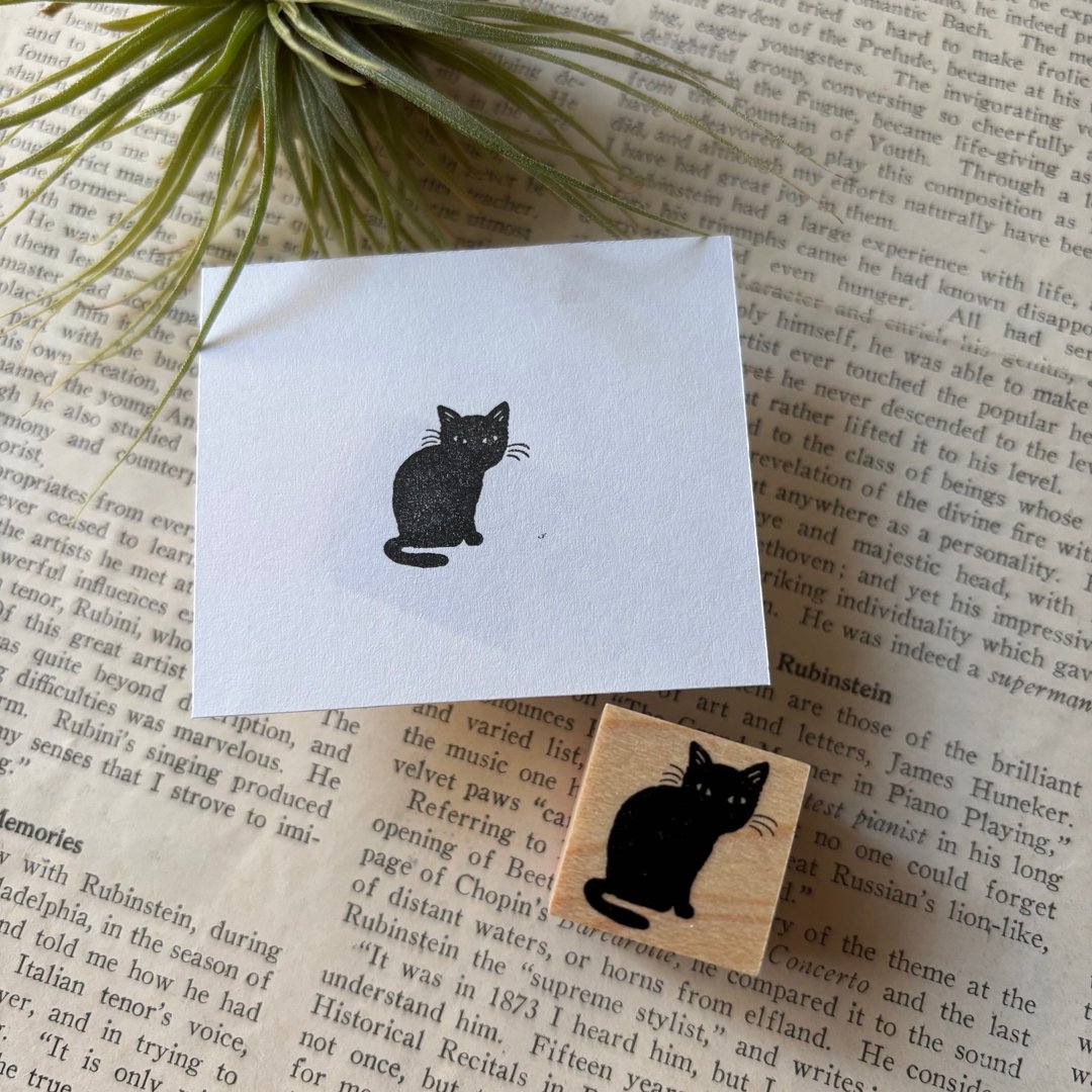 简约黑猫印章 - 印章/印台 - 橡胶 