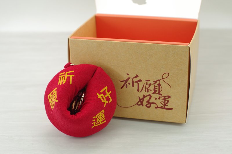【钱母包:祈愿好运/金色】直径6.5厘米/放平安符/放车内/保平安 - 零钱包 - 棉．麻 