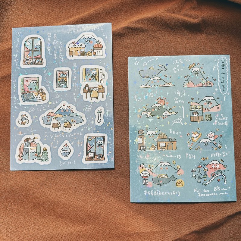 手帐贴纸STICKER之３富士山的贴纸 - 贴纸 - 纸 