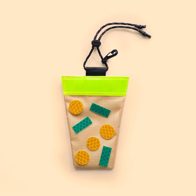 手作反光手摇饮-奶茶+椰果QQ  夜间反光吊饰  安全上路 - 自行车/周边 - 防水材质 卡其色