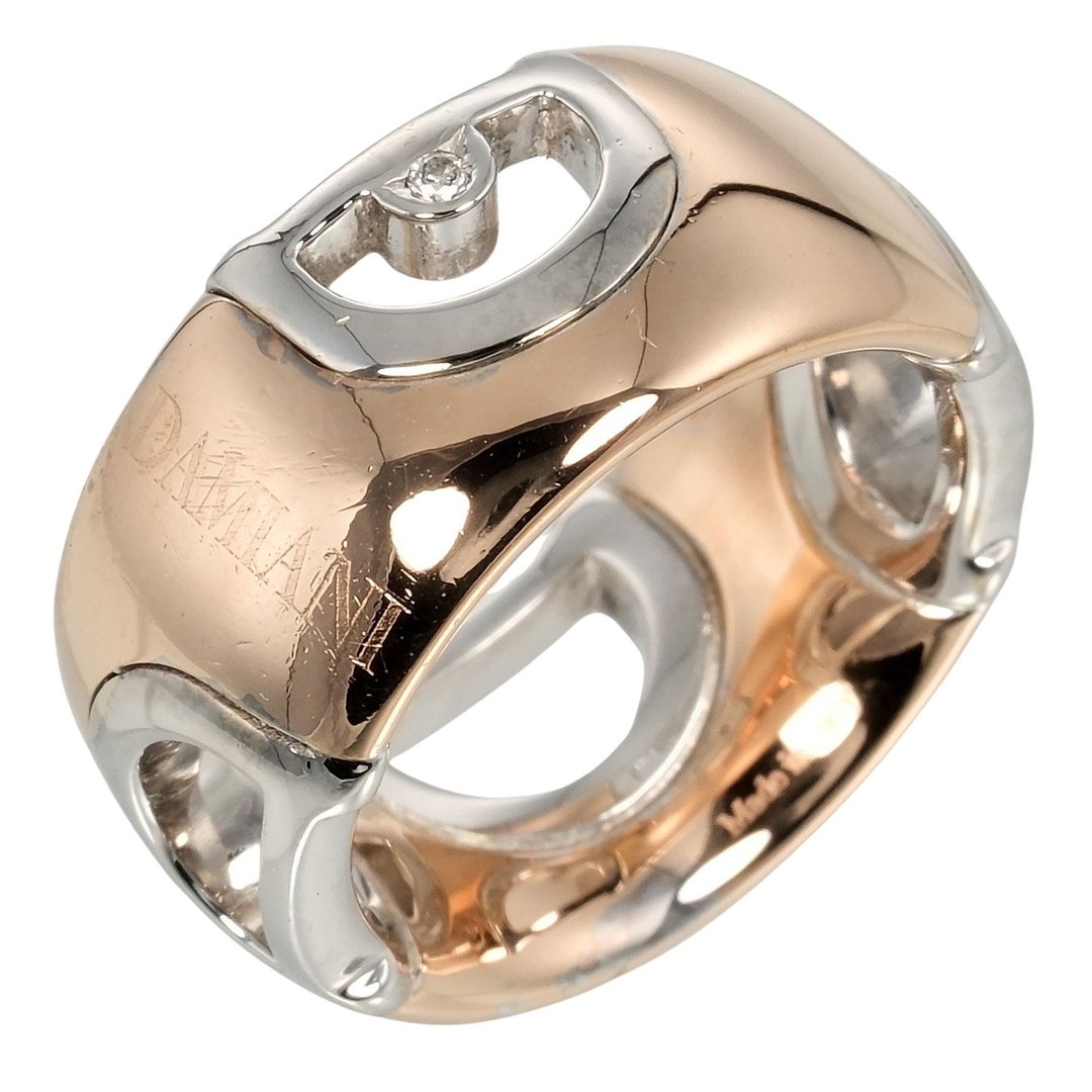 Damiani D Icon 戒指，8 号，K18PG x K18WG，钻石，约 7.56 克，粉红白，二手，直接从日本发货。 - 戒指 - 贵金属 金色