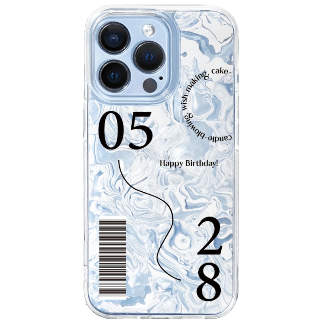 泼墨大理石-仙女诞生日 iphone 14 13 12 pro max 防摔手机壳 - 手机壳/手机套 - 环保材料 透明
