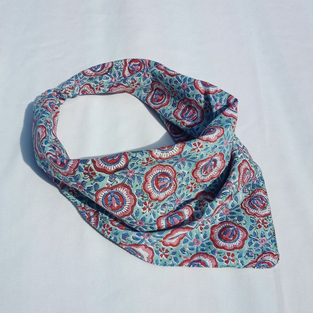 Handkerchiefs made by wooden block printing from India - 手帕/方巾 - 棉 多色