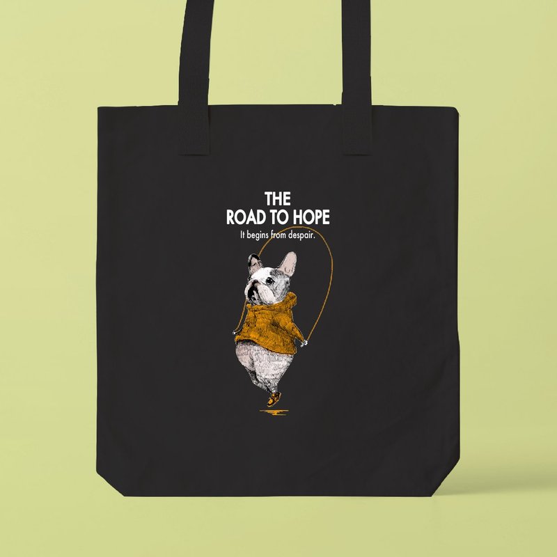 DIET / 可收纳A3尺寸的托特包 - 手提包/手提袋 - 棉．麻 白色