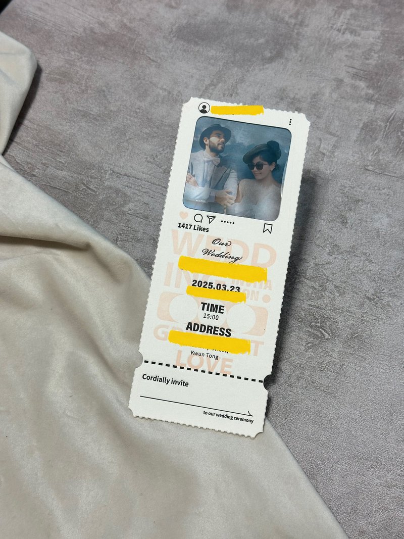 定制化加厚棉纸菲林照片婚礼请柬喜帖订造 - 喜帖 - 纸 