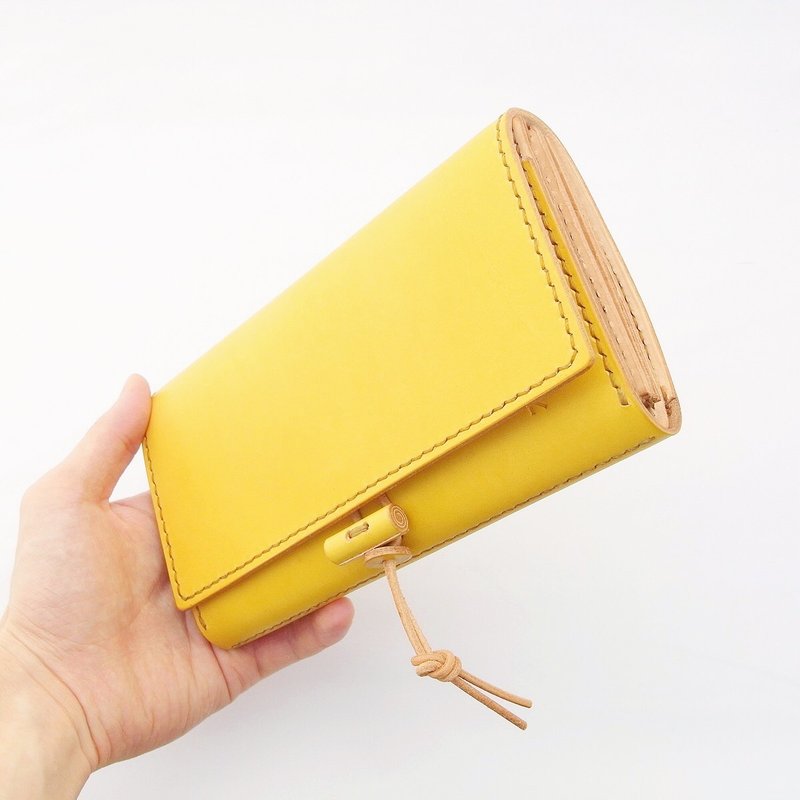 黄蘖染皮革丨大容量长夹【void/ぼいど】 - 皮夹/钱包 - 真皮 黄色