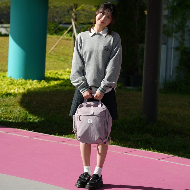 【新品】日常之选 | 校园背包 | MAYA圆顶日常随身背包 (石角紫) - 后背包/双肩包 - 尼龙 紫色