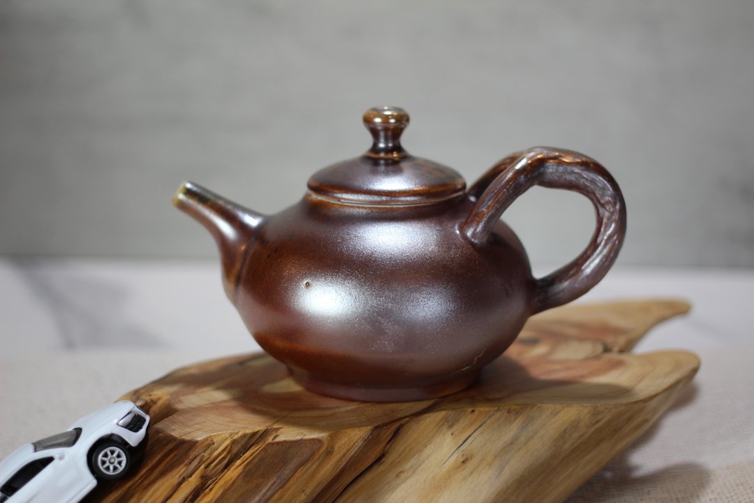 【沐春生活】180ml 柴烧茶壶 天然落灰 纯手工制 名家叶敏祥作品 - 茶具/茶杯 - 瓷 