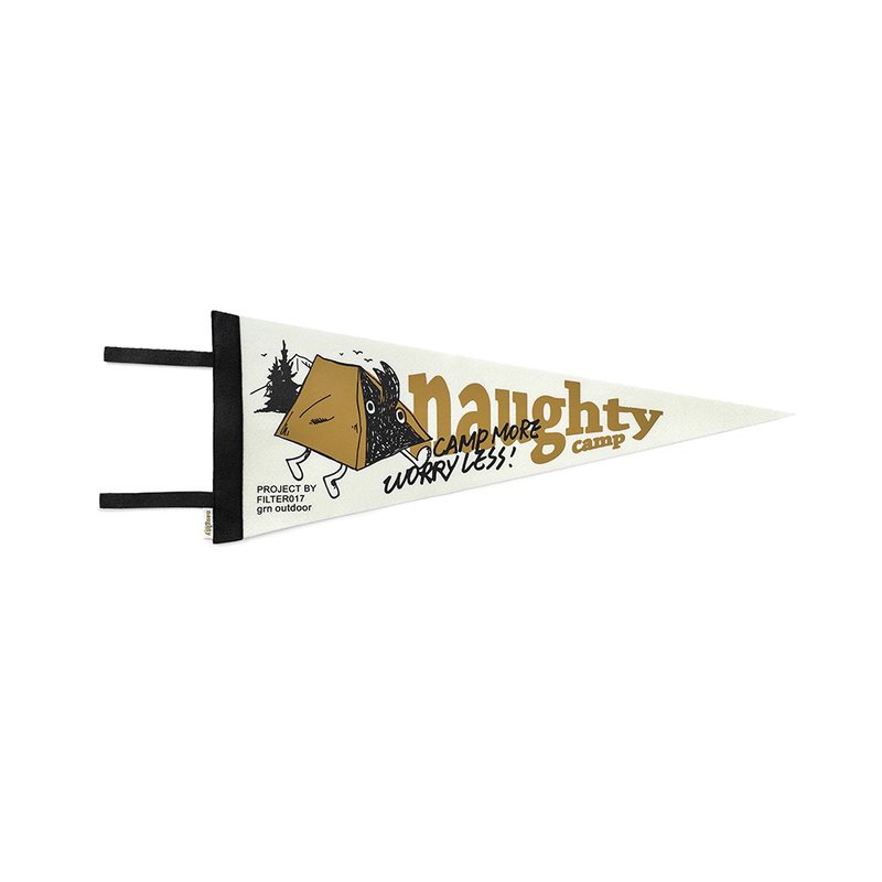 Naughty Camp  装饰三角旗 - 墙贴/壁贴 - 聚酯纤维 卡其色