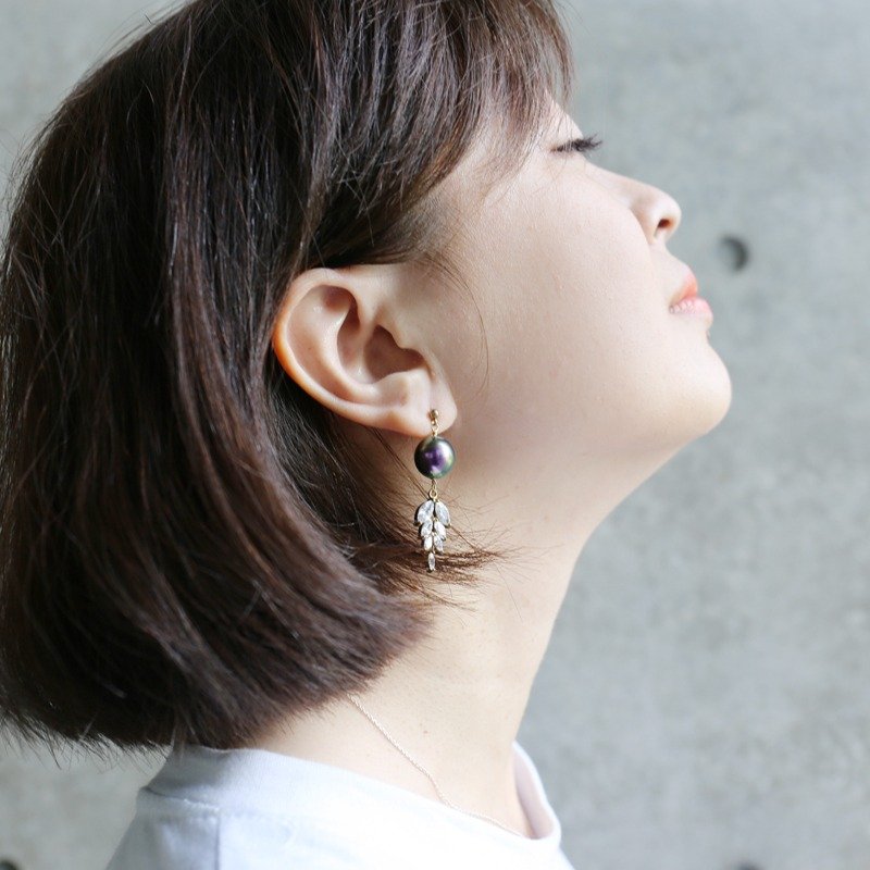 幻彩紫::耳环可改夹式 - Earrings / 一对 / 黄铜耳环 / 复古时尚 / 生日礼物 / 耳环定制设计 - 耳环/耳夹 - 其他材质 紫色