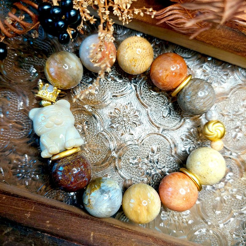 福虎盈丰手串 | 珊瑚玉 - 手链/手环 - 水晶 