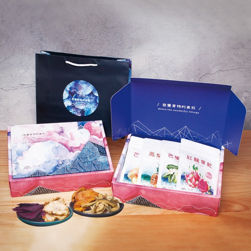 综合果干礼盒组(3-4风味混搭) - 水果干 - 其他材质 橘色