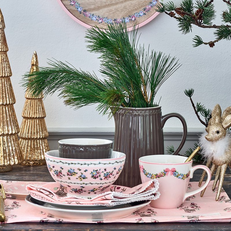 丹麦GreenGate Ava white 汤碗 / 蛋杯 / 共2款 - 碗 - 瓷 粉红色