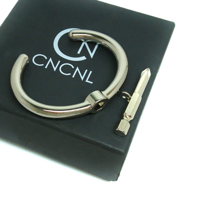 S2 silver - 手链/手环 - 真皮 银色