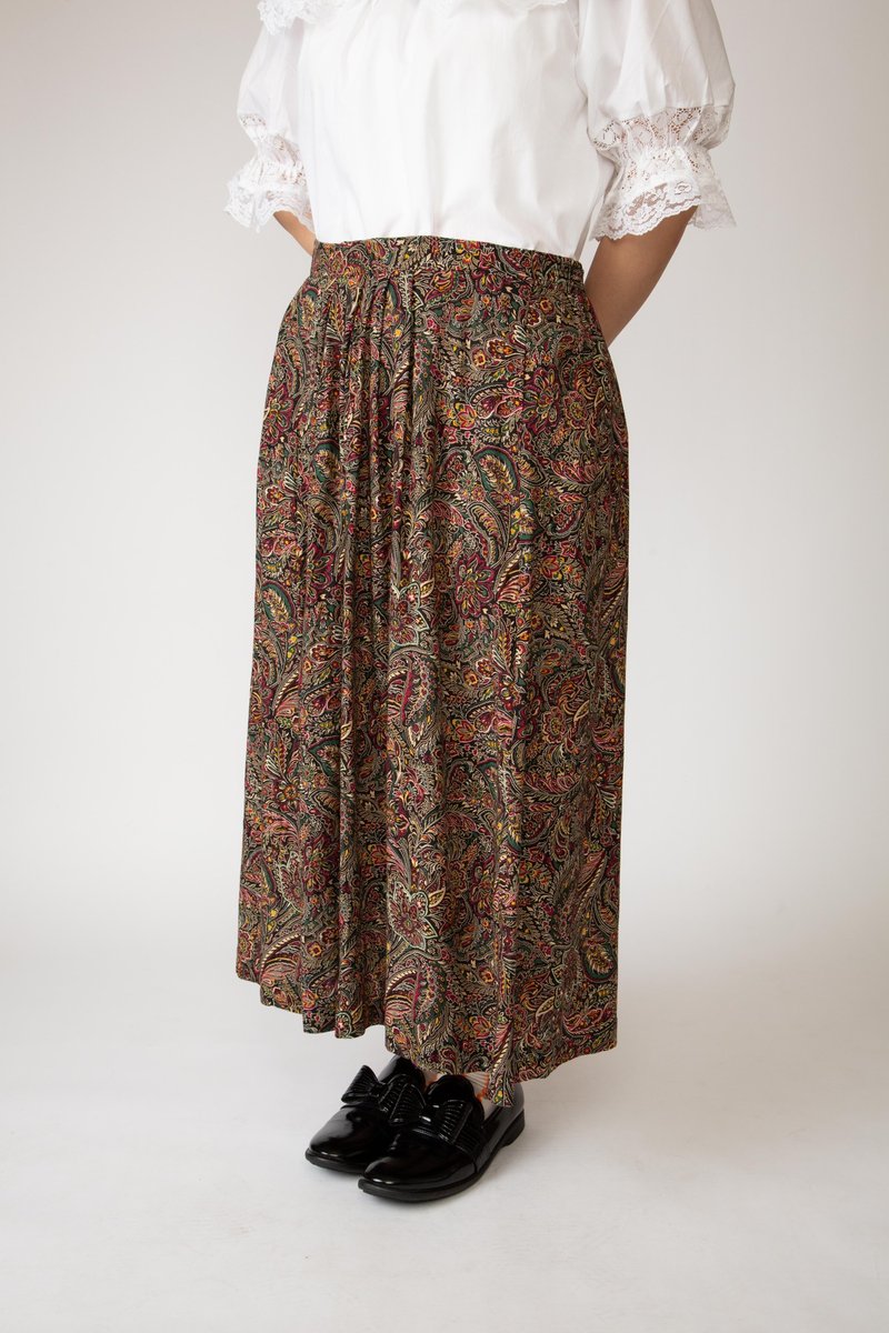 美式缧萦半身裙.Vintage【初恋贩卖所】C146 - 裙子 - 其他人造纤维 