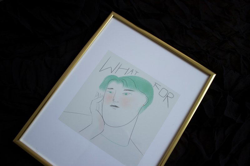 【What For】挂画含台湾制铝框 - 卡片/明信片 - 其他金属 