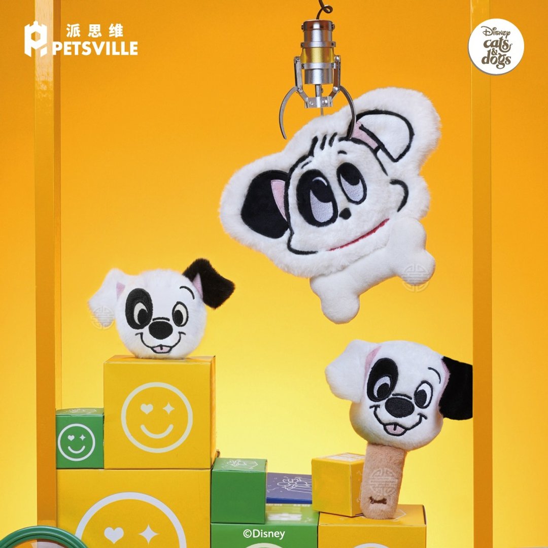 【PETSVILLE&迪士尼】101忠狗宠物玩具(3款) - 玩具 - 聚酯纤维 白色