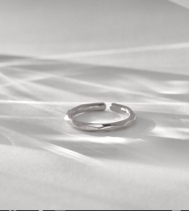 角面戒指 - 戒指 - 纯银 银色