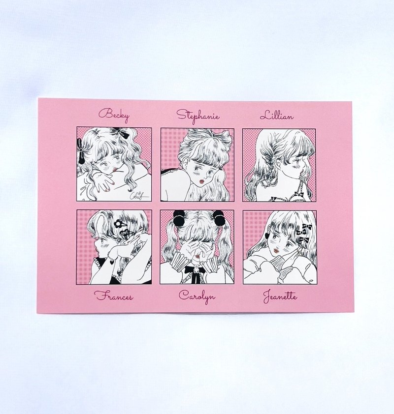 明信片 - 卡片/明信片 - 纸 粉红色