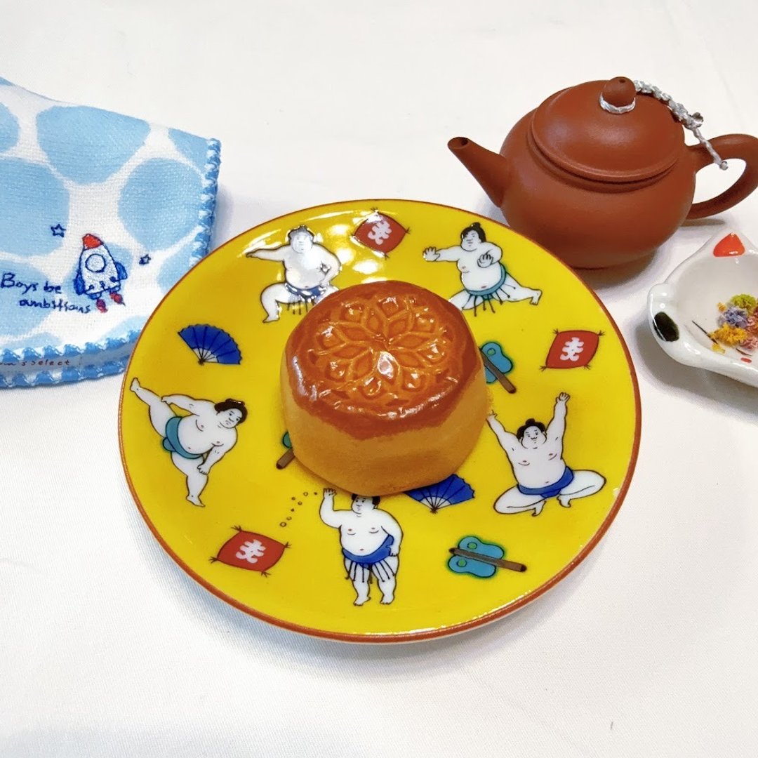 【九谷烧】青郊窑缘起小盘-相扑士 - 盘子/餐盘/盘架 - 陶 