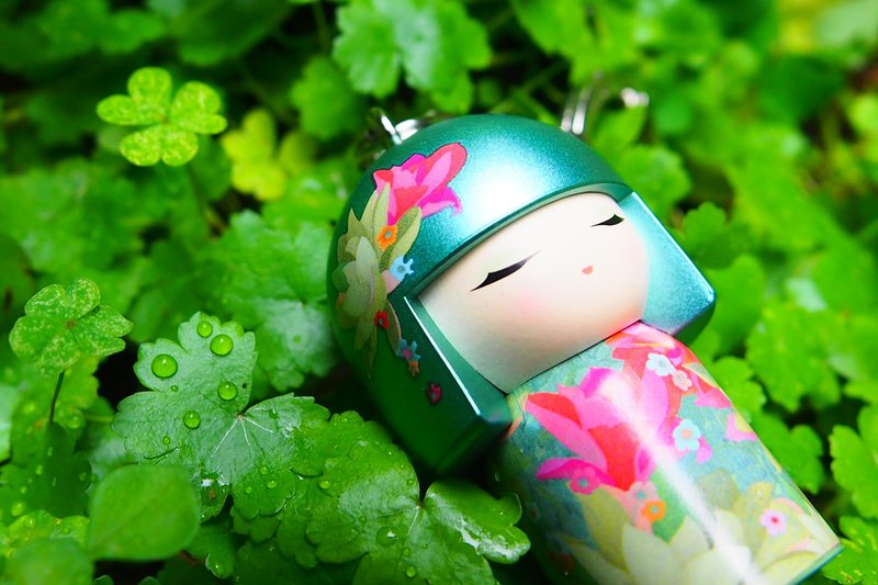 Kimmidoll 和福娃娃 TAKARA /钥匙圈 - 钥匙链/钥匙包 - 纸 绿色