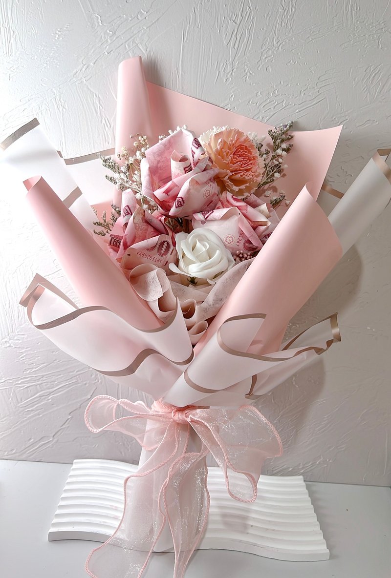 钞票花束/可皆急单/生日花束/毕业花束/3-10朵卖场 - 干燥花/捧花 - 植物．花 多色