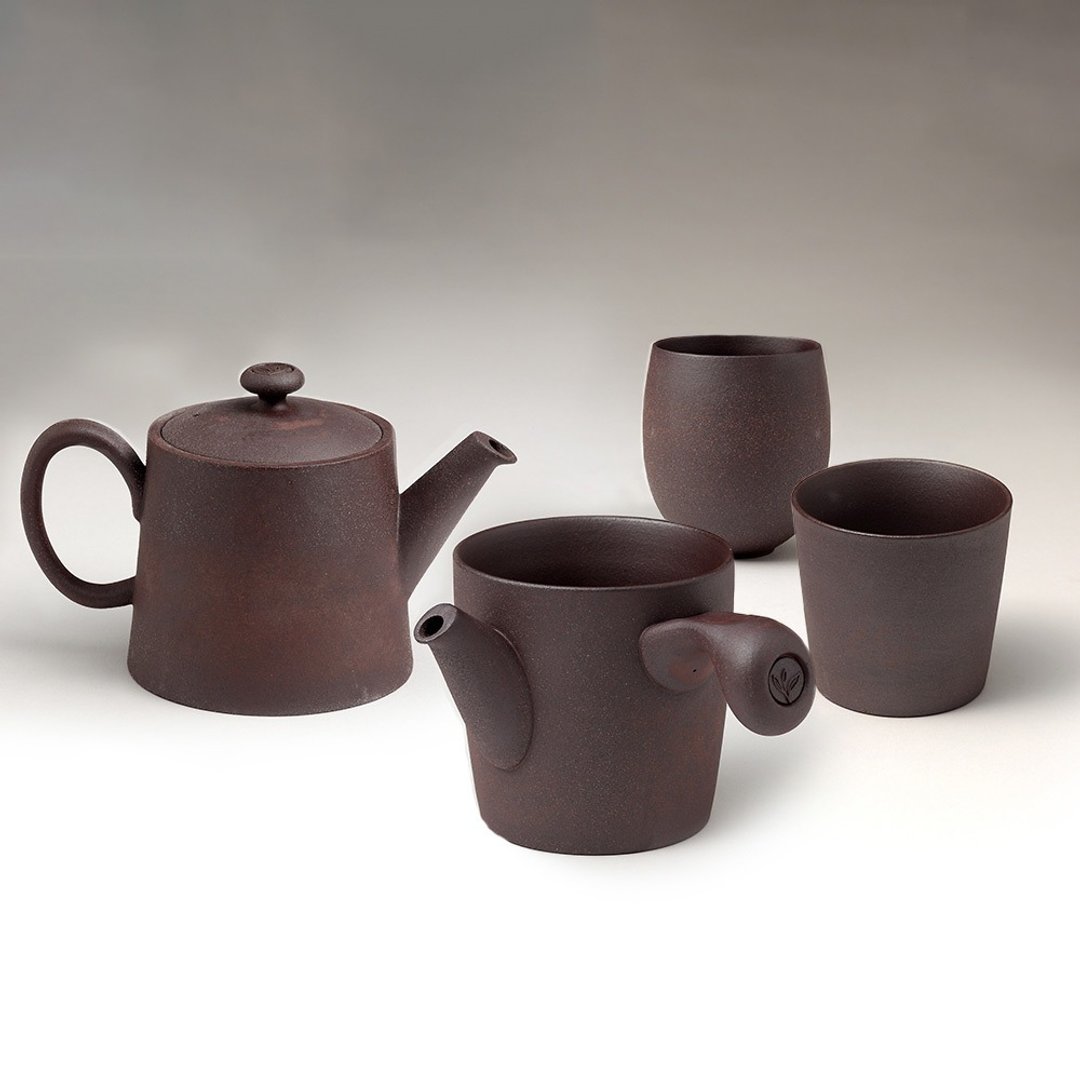 不二堂│岩矿原创茶具组 (1壶1海2杯) - 茶具/茶杯 - 陶 咖啡色