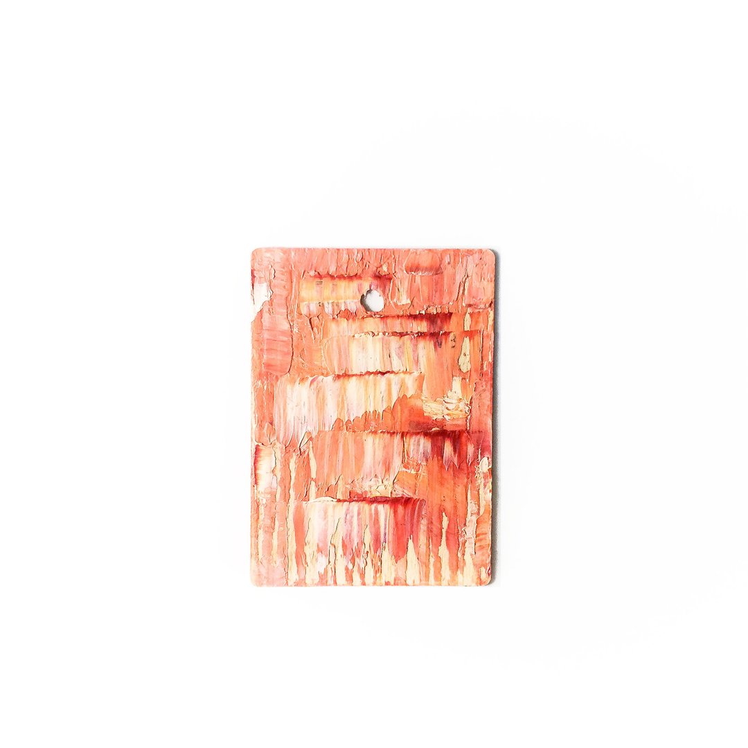 手绘抽象艺术环保木牌吊饰 Abstract Wood Art _Bleeding - 吊饰 - 环保材料 红色