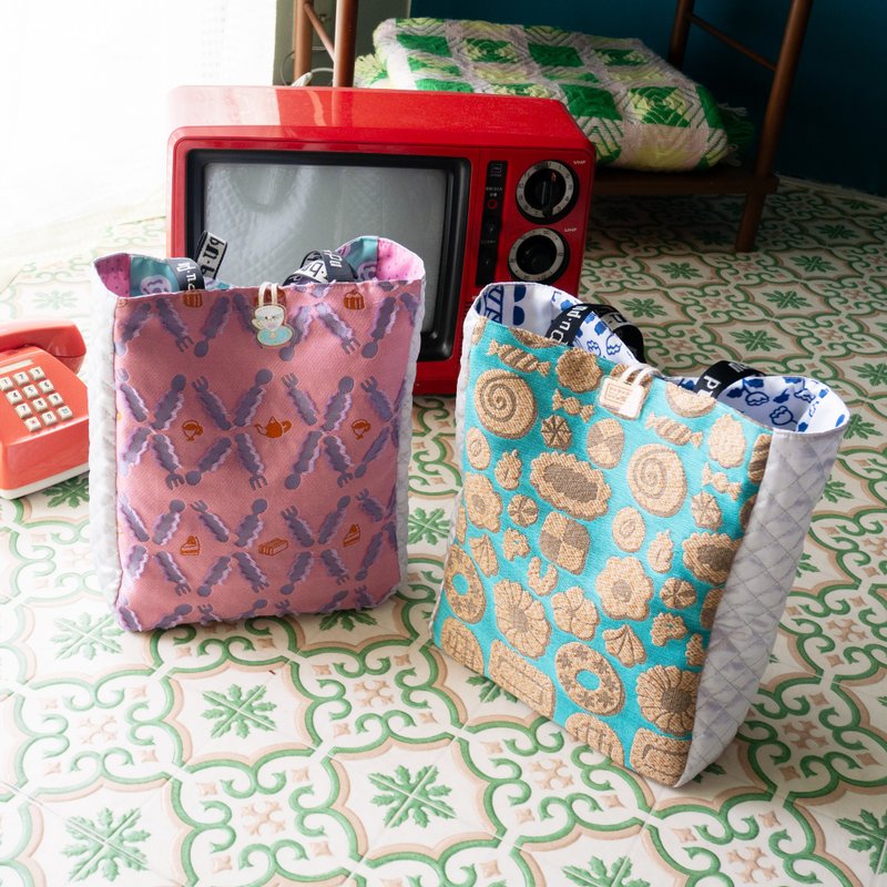 饼干&咖啡店 方形包 - 手提包/手提袋 - 聚酯纤维 粉红色