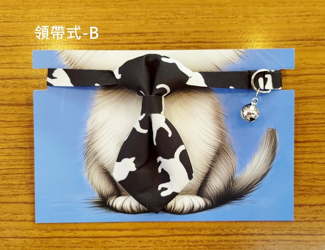 3猫小铺独家设计猫咪图案项圈-领带式B - 项圈/牵绳 - 聚酯纤维 